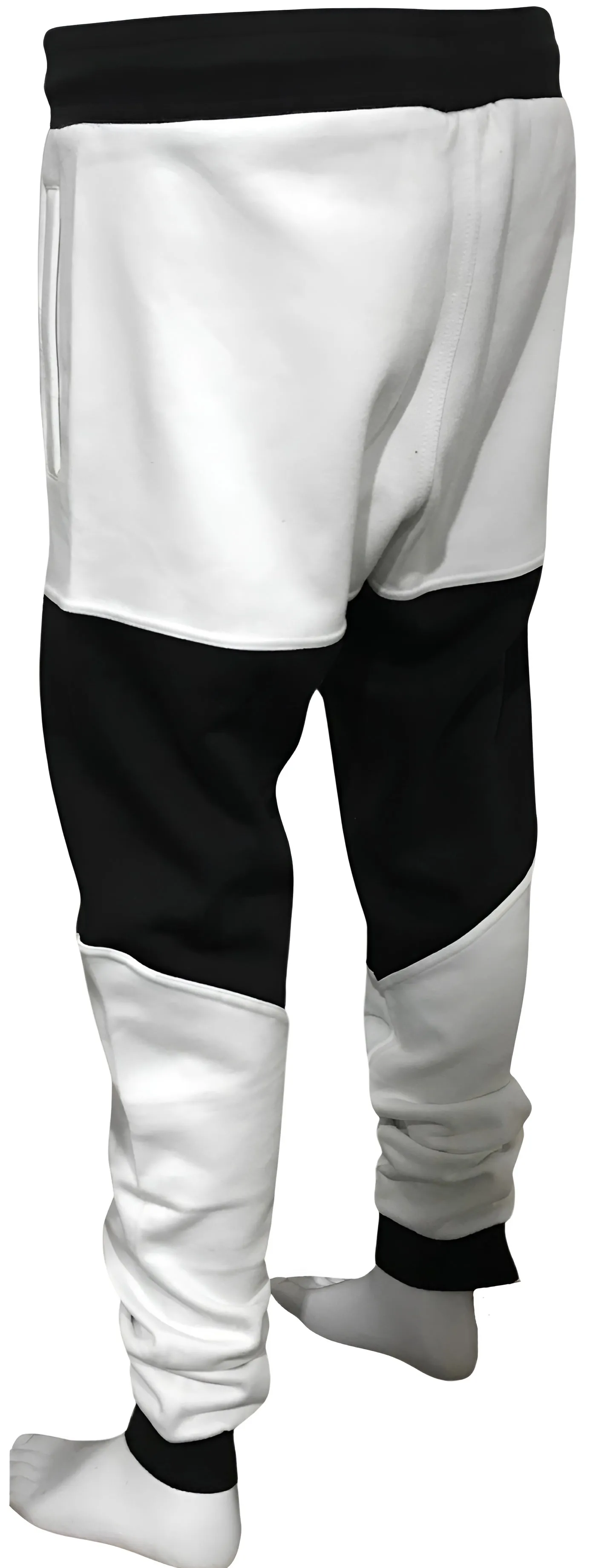 ^CHIEF V3R$@C3^ (BLACK/WHITE) JOGGER SWEATPANTS (TWO TONE) (CUT & SEW)