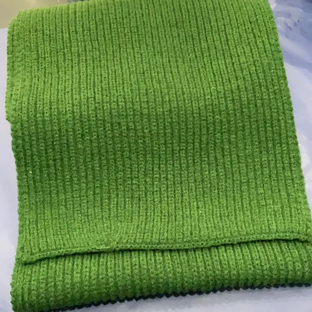 Cinnamon Creations - Ribbed Scarf - Green - 332328