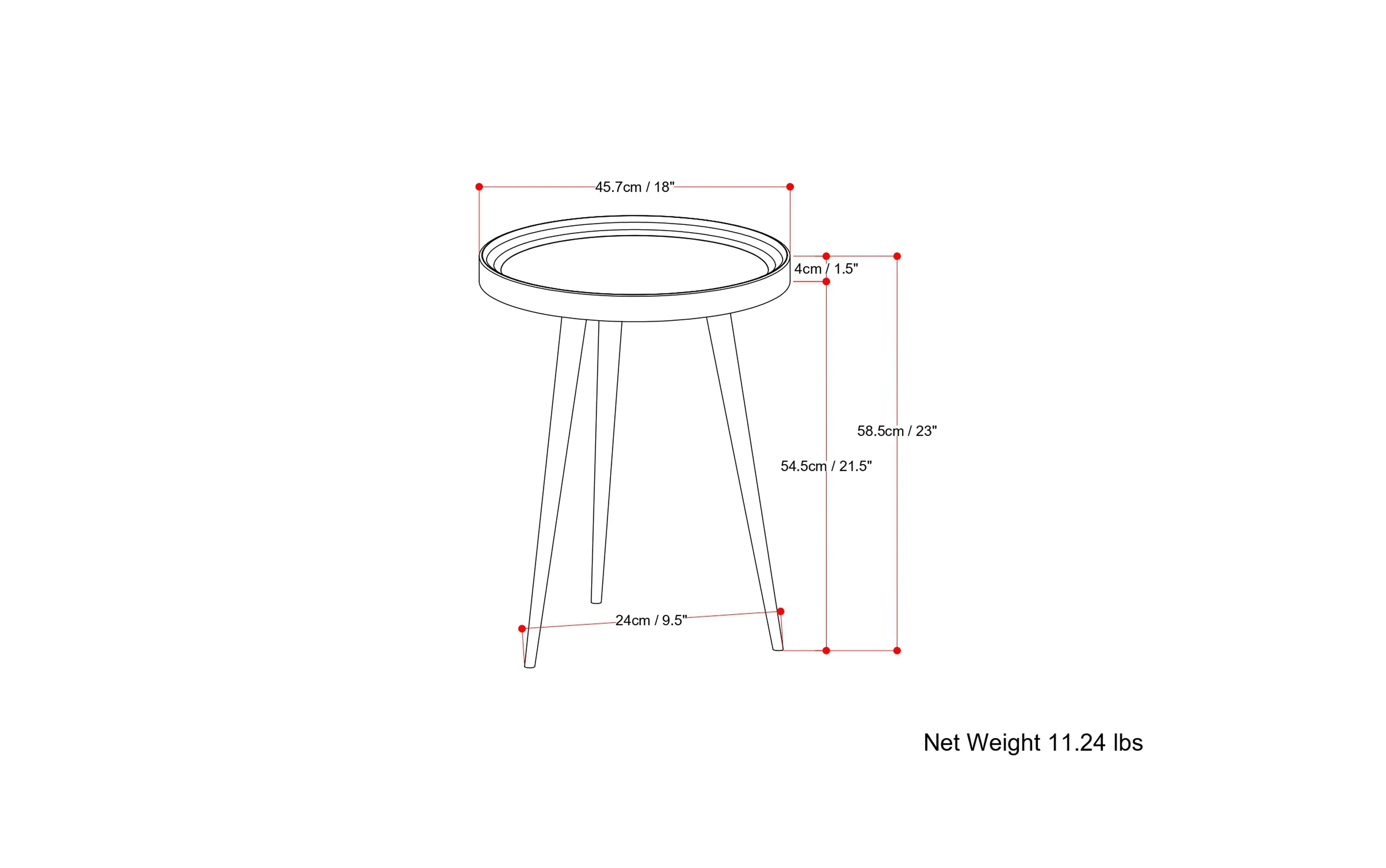 Clairmont Round Side Table in Acacia