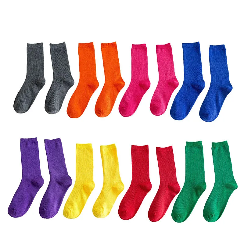 Classic Solid Color Dress Socks