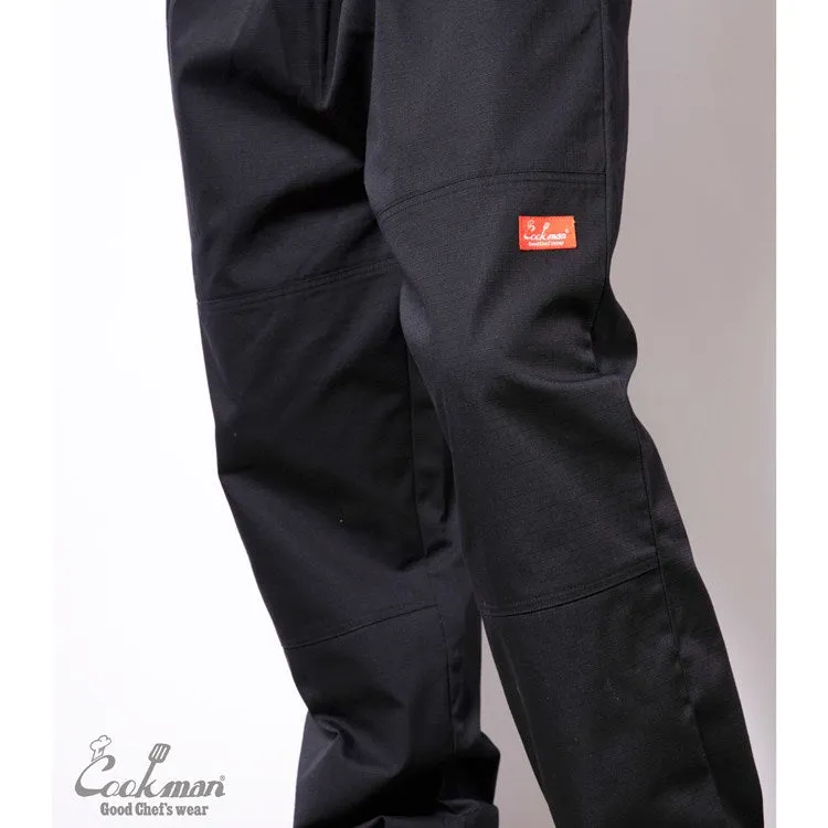 Cookman Chef Pants - Double Knee Ripstop : Black