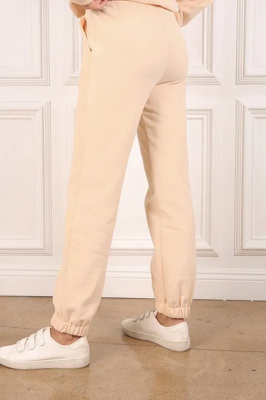 Cream sweat jogger pant - online exclusive