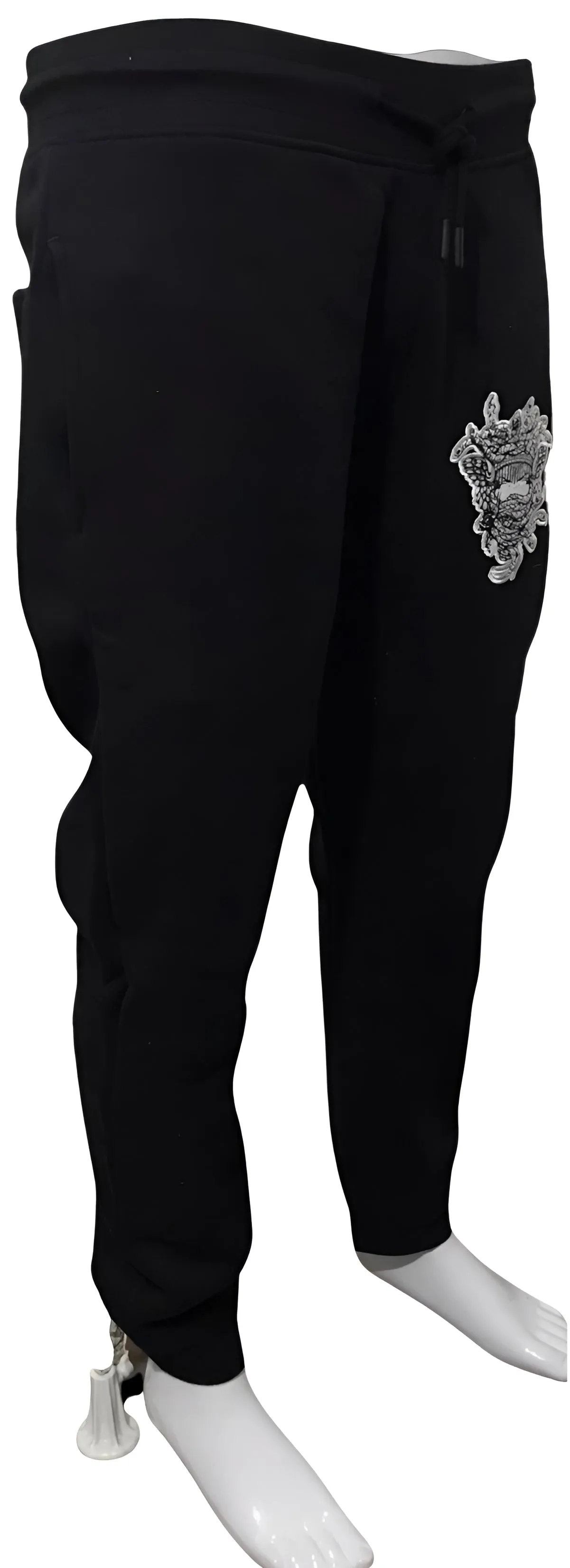 ^CROOKS & CASTLES^ (BLACK) ~LUX AIR MEDUSA~ JOGGER SWEATPANTS FOR MEN