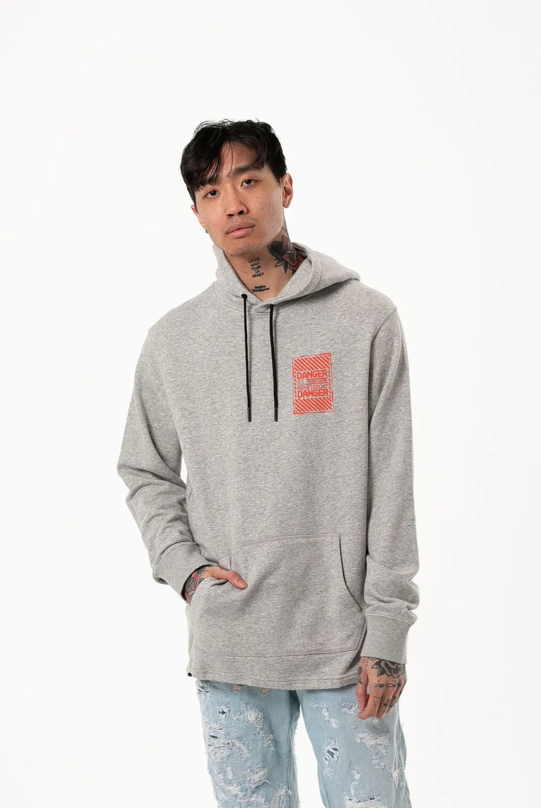 Ctrl S - Heather Grey Drawcord Pullover