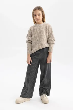 Defacto Girl's Black Wide Leg Sweatpants