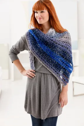 Diagonal Eyelets Shawl (Crochet) - Version 1