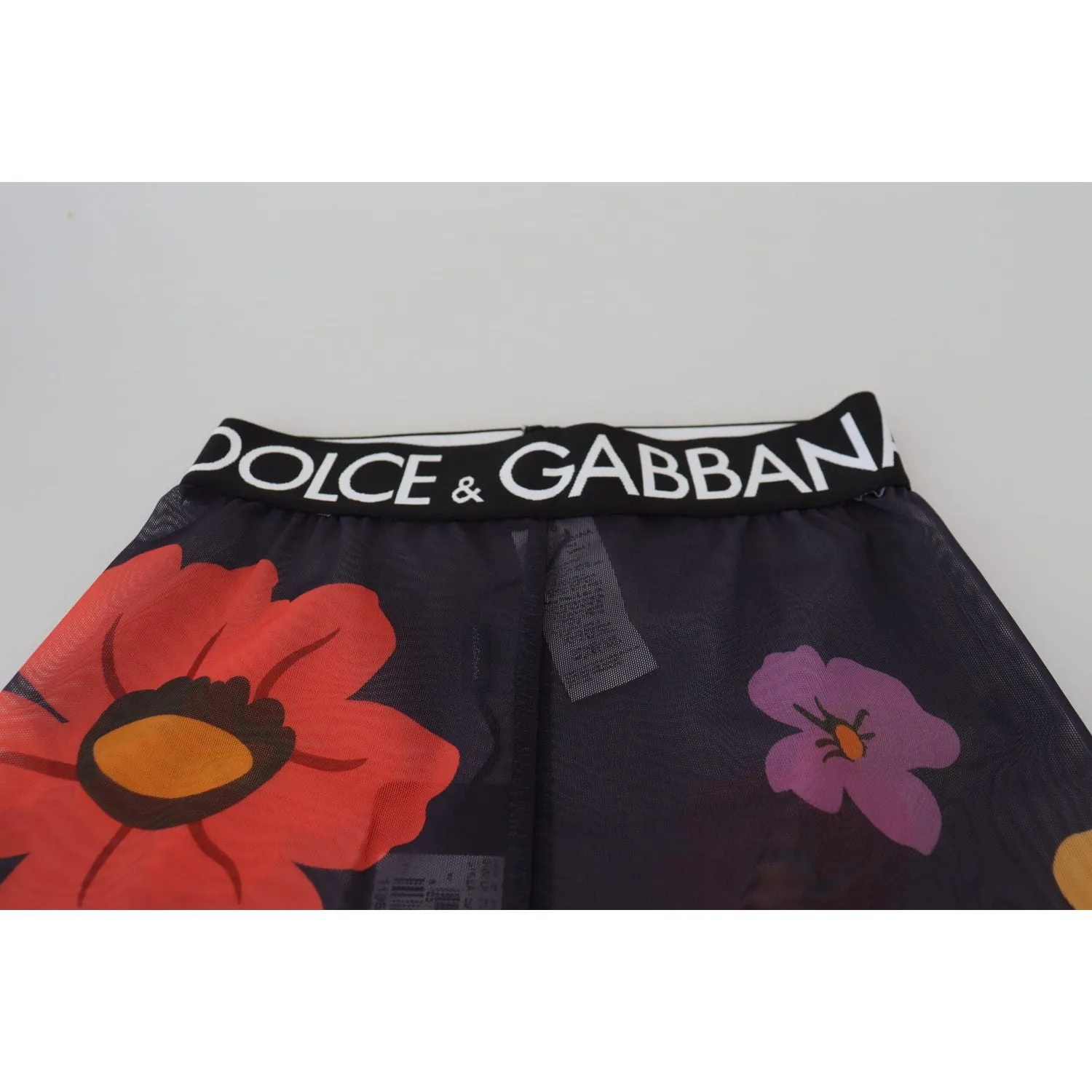 Dolce & Gabbana Elegant Floral Print High Waist Leggings