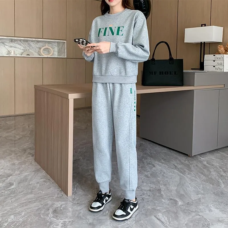 Drawstring Casual Banana-Shaped Plus Tapered Slimming Sports Sweatpants