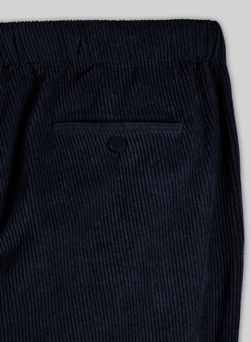 Easy Pants Navy Blue Corduroy