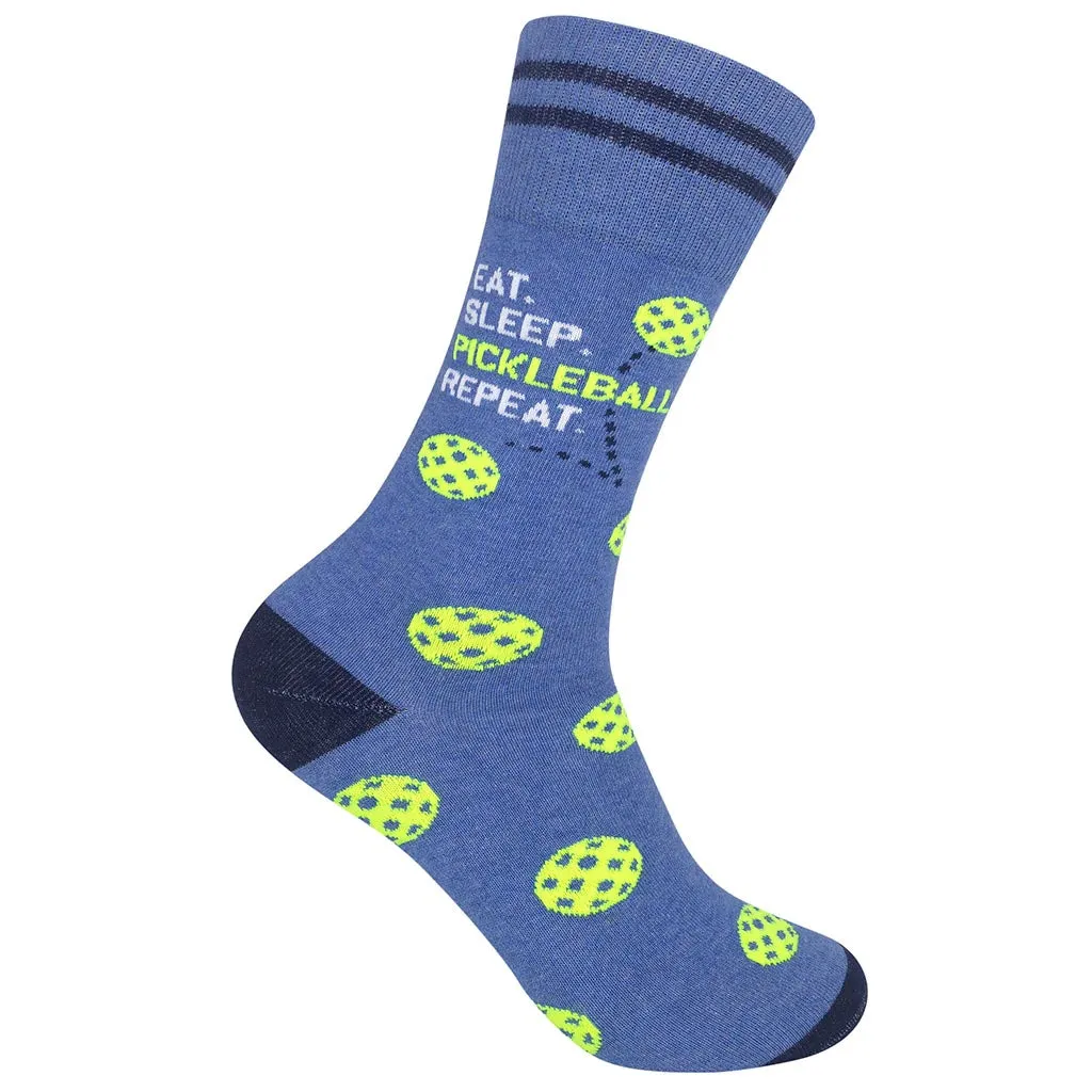 Eat. Sleep. Pickleball. Repeat. Unisex Crew Socks