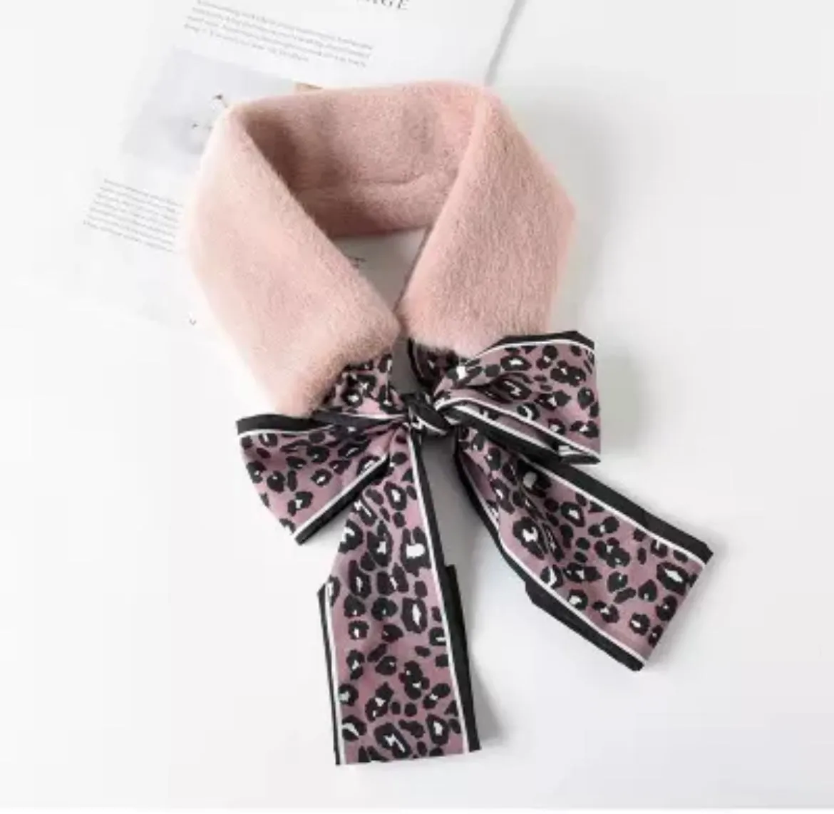 Eco fur ribbon scarfs