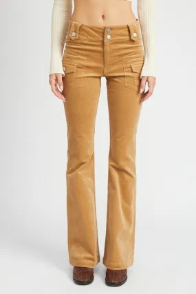 Emory Park CORDUROY LOW RISE PANTS WITH BELL BOTTOM