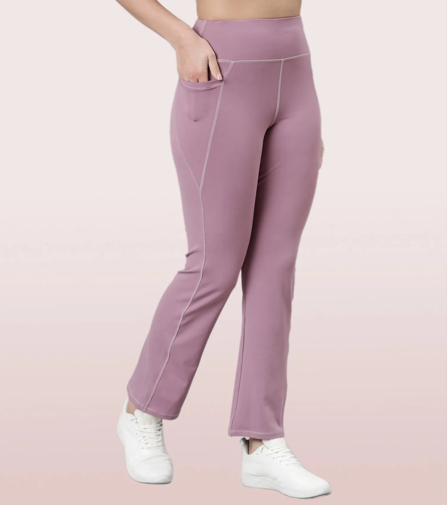 Enamor Boot Cut Active Pant | High Waist Workout Pant For Women | A402 