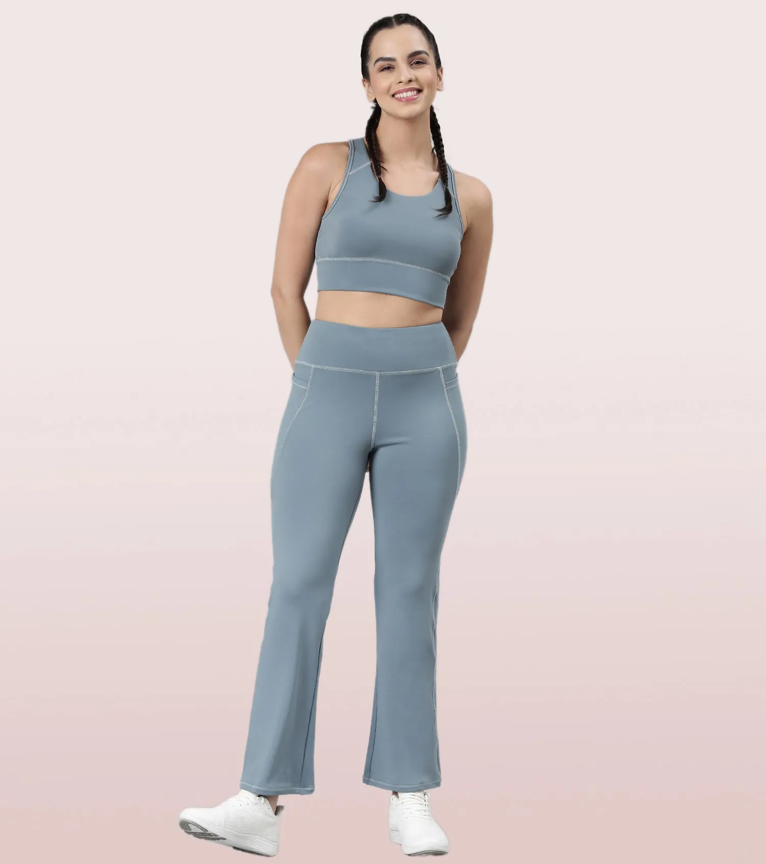 Enamor Boot Cut Active Pant | High Waist Workout Pant For Women | A402 