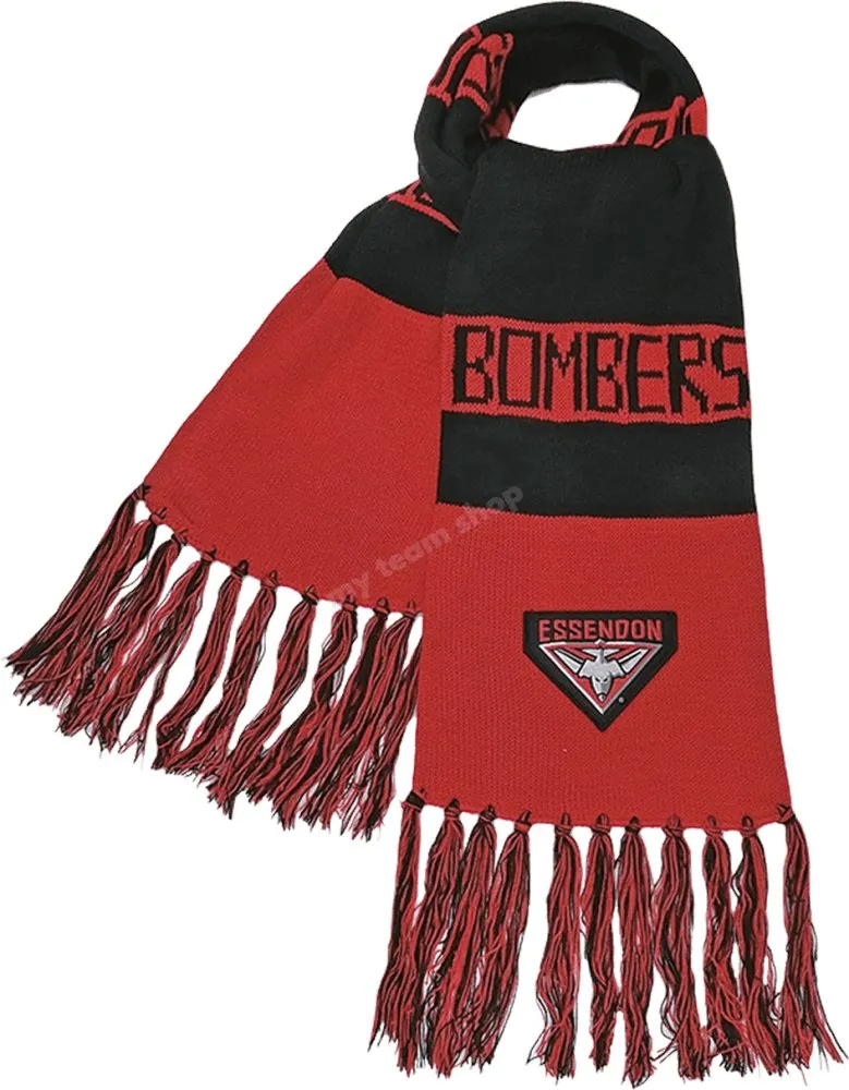 ESSENDON BOMBERS AFL BAR SCARF