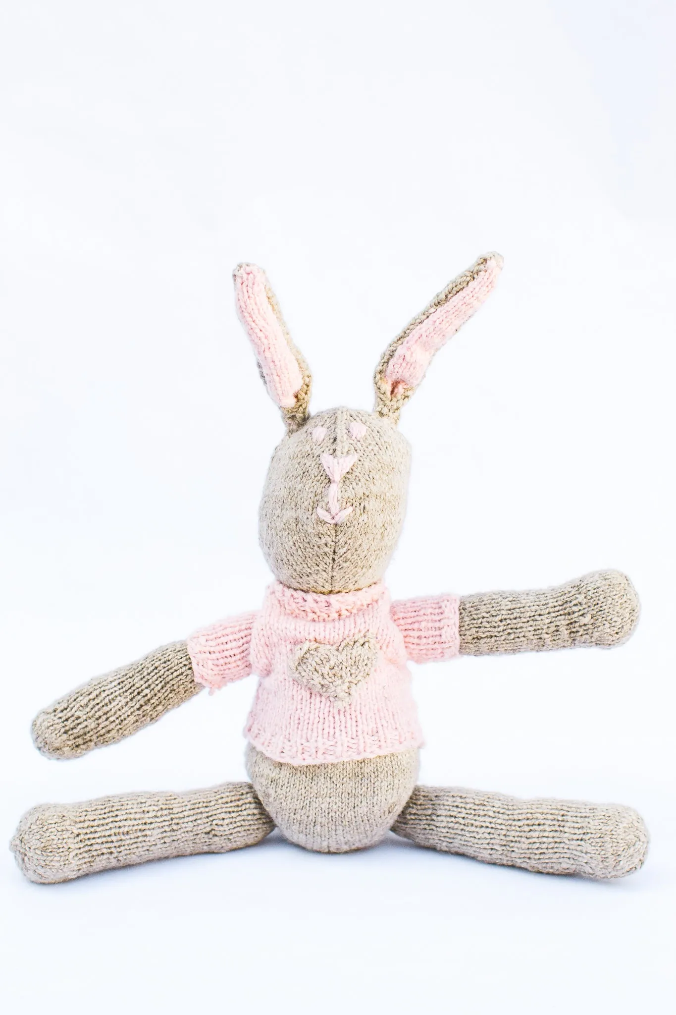 Esther Bunny with a Heart Sweater, Cochineal Blush