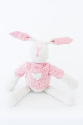 Esther Bunny with a Heart Sweater, Cochineal