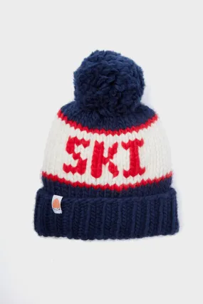 Exclusive Navy and Hot Red Ski Beanie