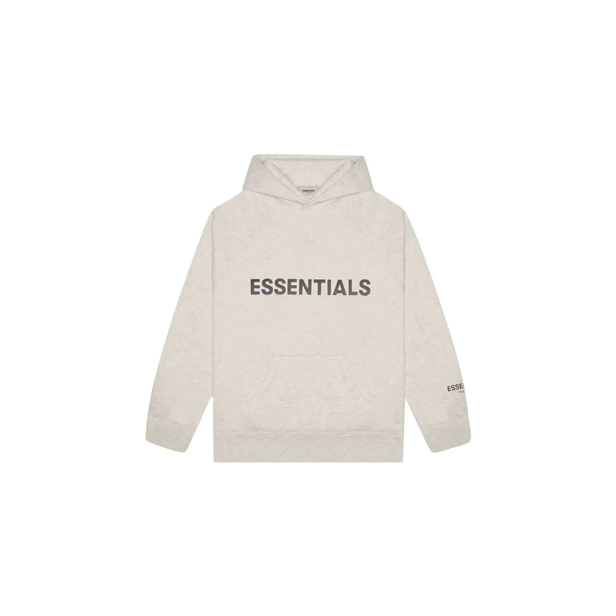 Fear of God Essentials 3D Silicon Applique Pullover Hoodie 'Light Heather Oatmeal' (2020)