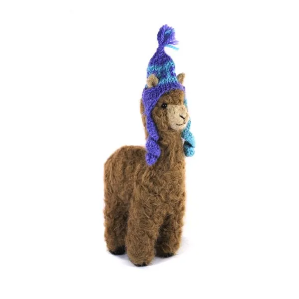 Felted Llama Alpaca - 6.5" , Peru