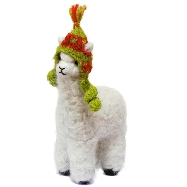 Felted Llama Alpaca - 6.5" , Peru