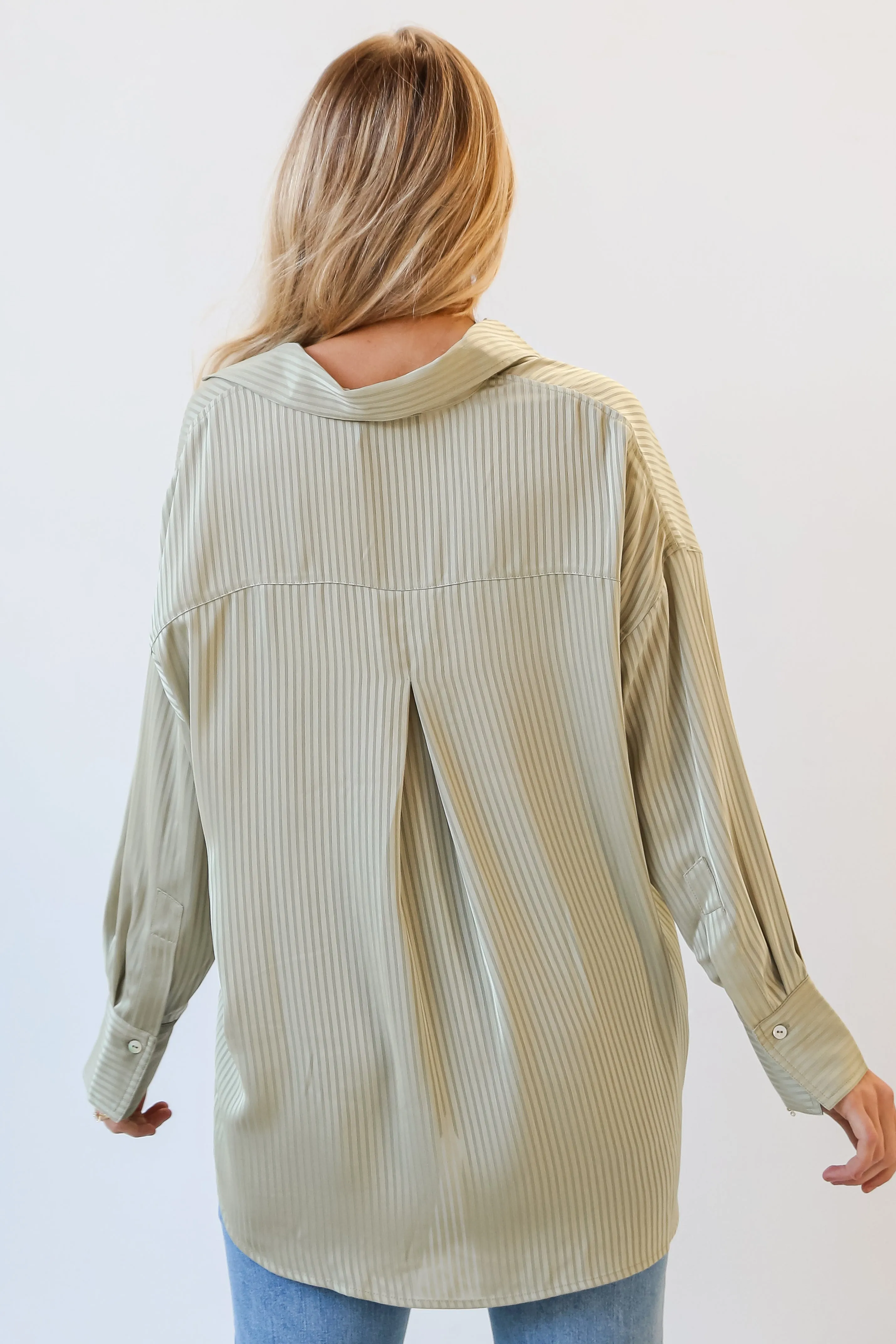 FINAL SALE - Angelically Airy Striped Button-Up Blouse