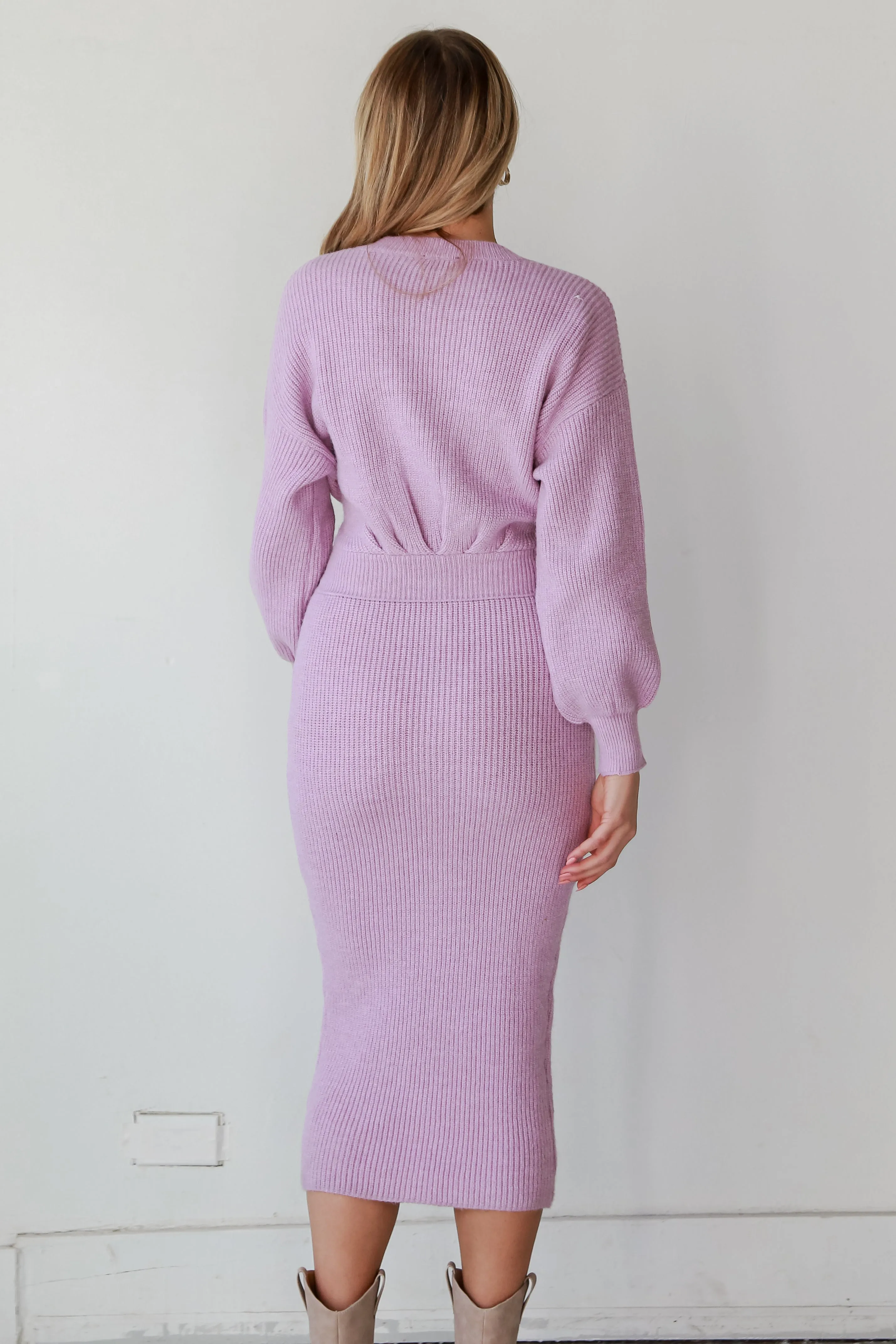 FINAL SALE - Wherever You Go Lilac Maxi Sweater Dress