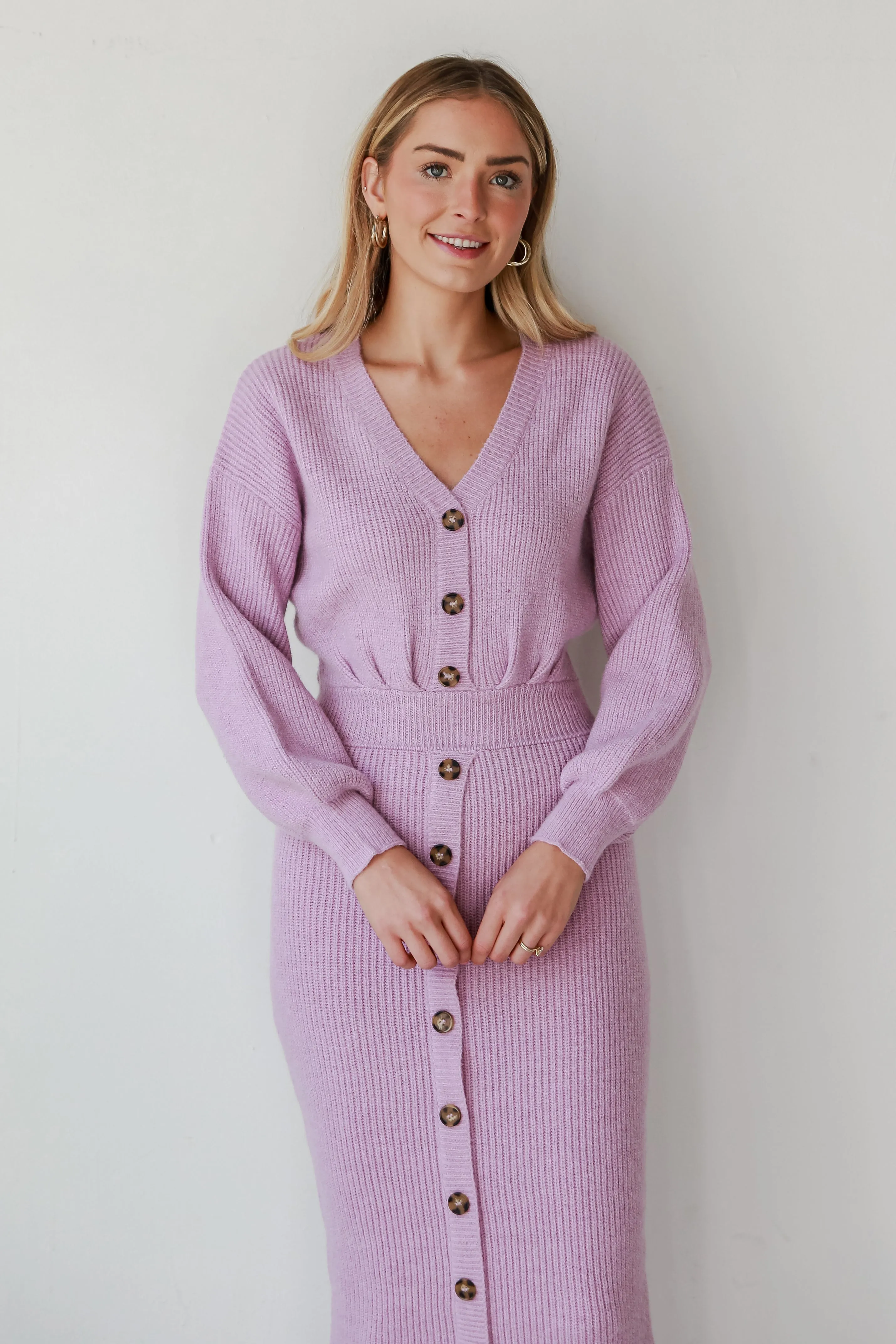 FINAL SALE - Wherever You Go Lilac Maxi Sweater Dress