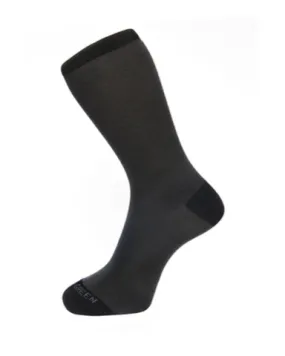 Fine Stripe Pattern Sock in Black