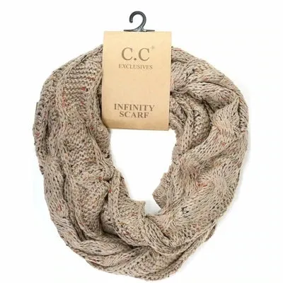 Flecked C.C. Infinity Scarf (MULTIPLE COLORS)