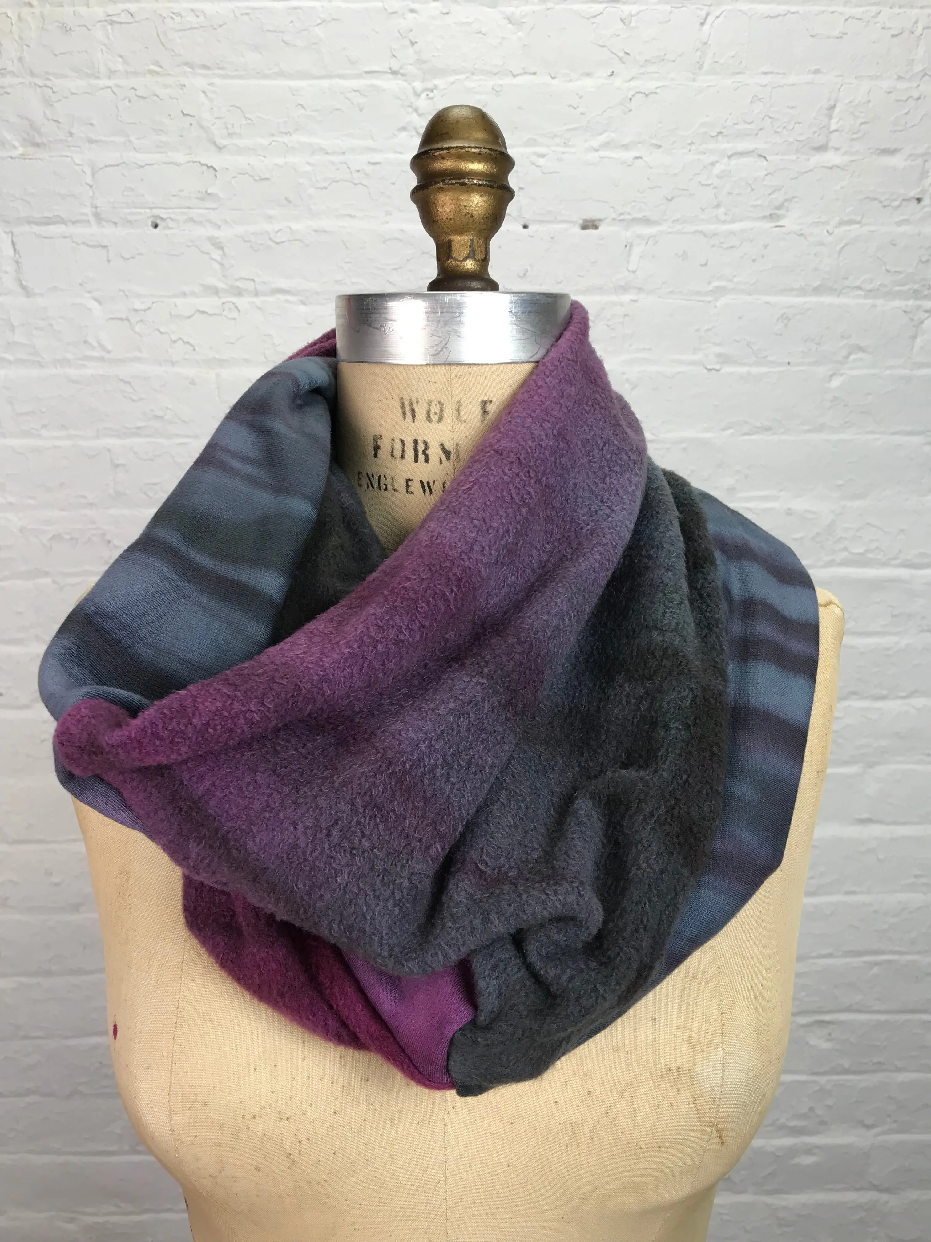 Fleece Cowl Warmer in Mauve Glow