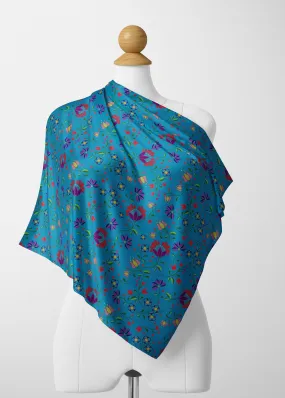 Fleur Indigine Ciel Satin Shawl