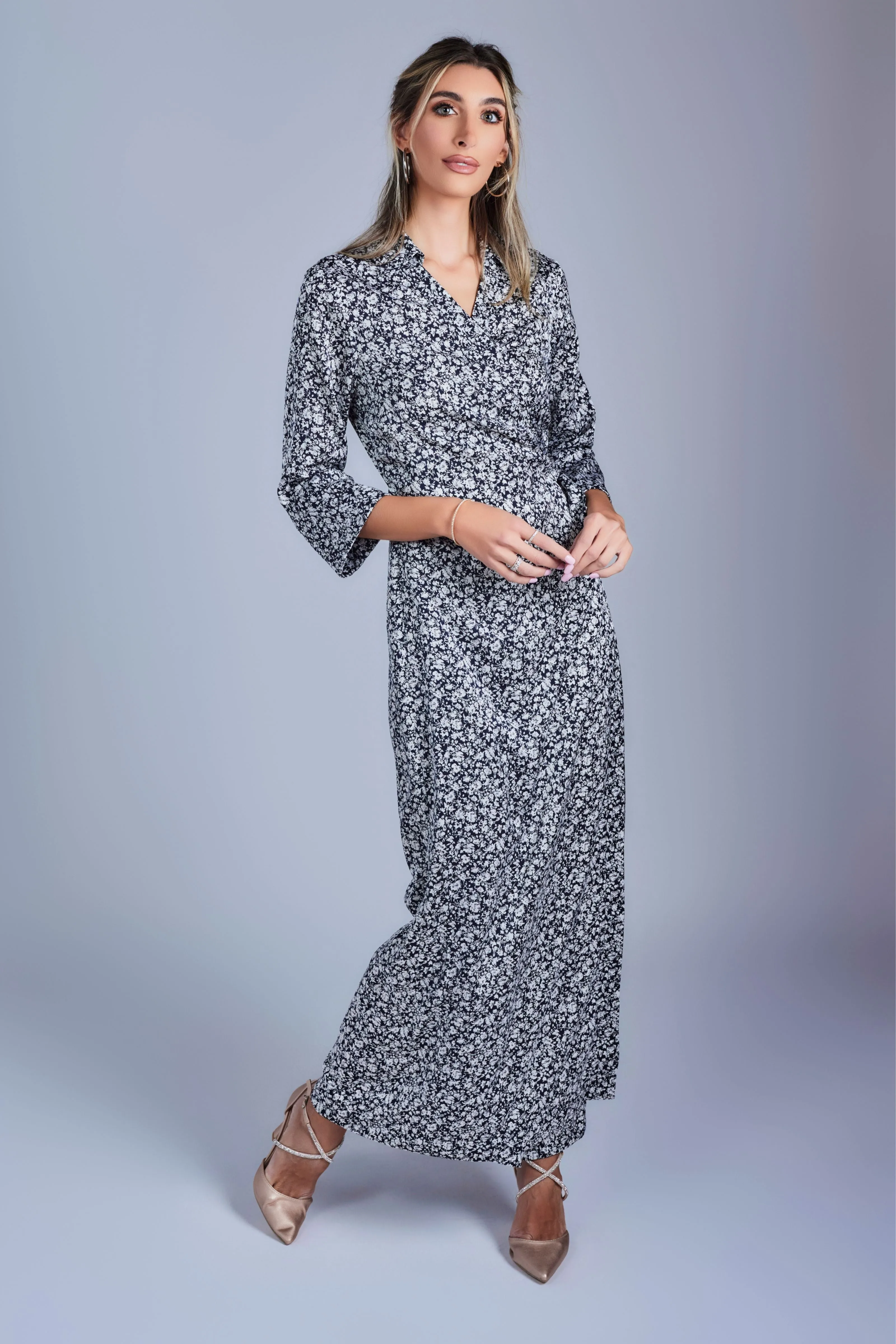 Floral Maxi Wrap Dress