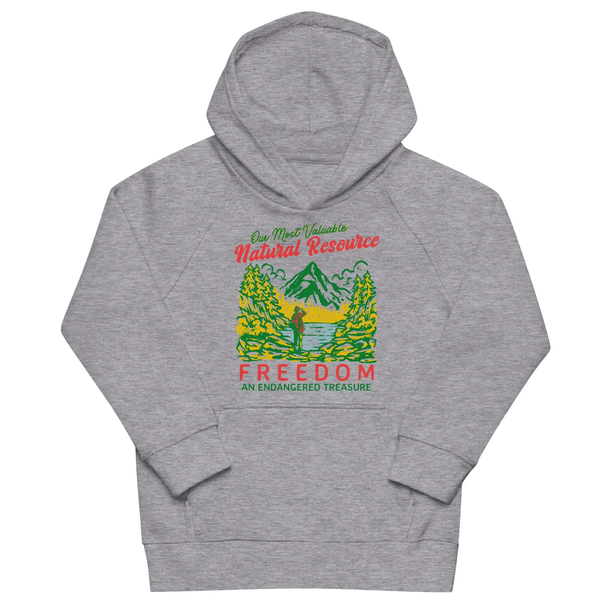 Freedom Our Most Valuable Natural Resource Kids Eco Hoodie