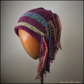 Fuchsia w/Metallic Tweed Stripes Signature *Funky Chic Hat*