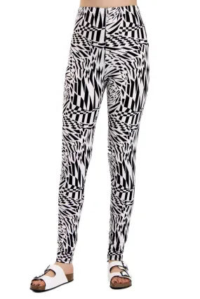 Geometric Abstract Print High Waisted Soft Leggings