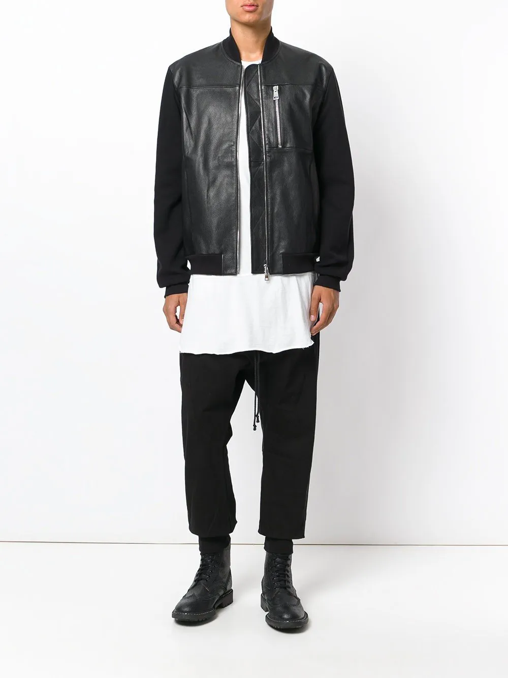 Goat Skin Bomber Black