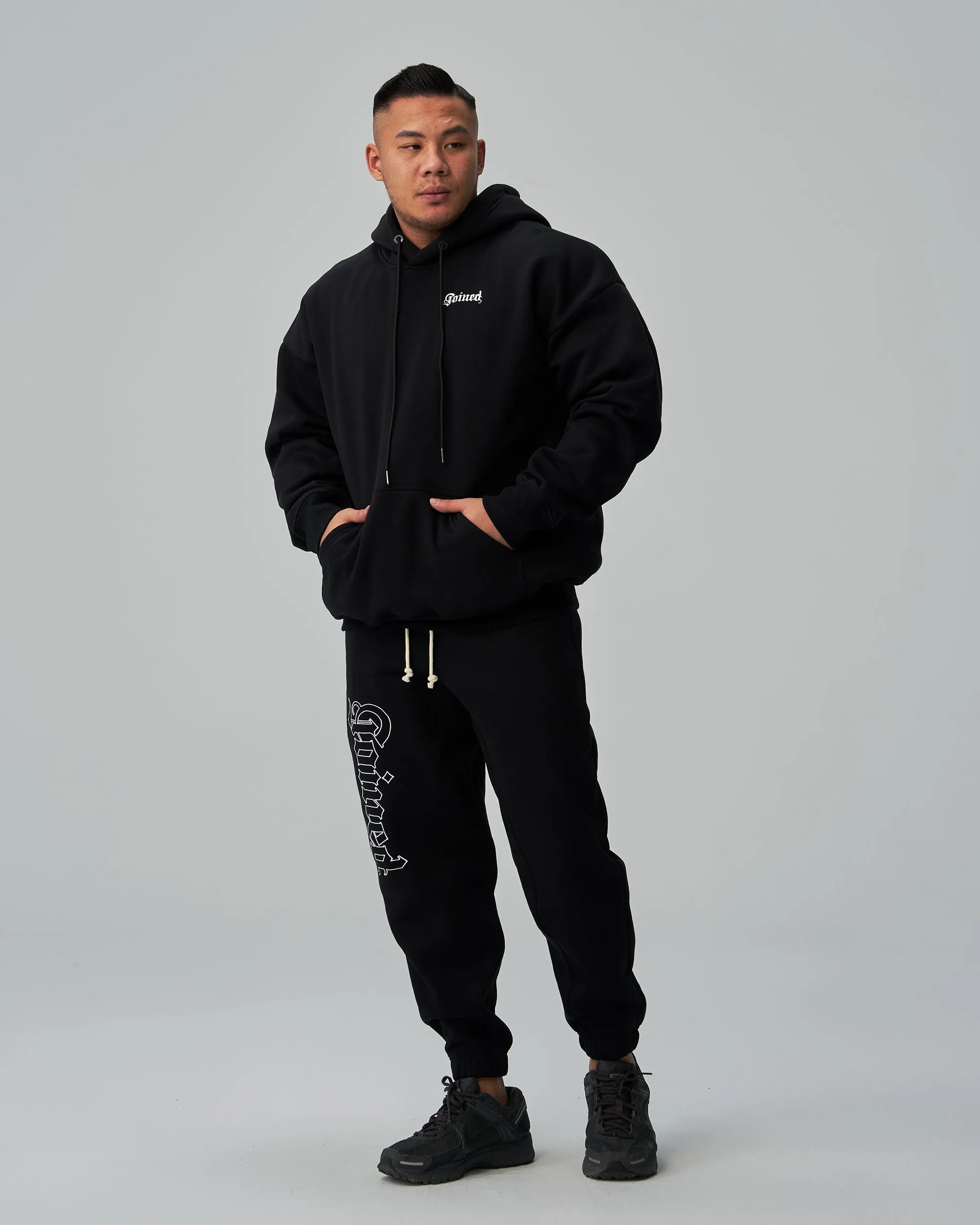 Gothic Outline Embroidery Oversized Sweatpants