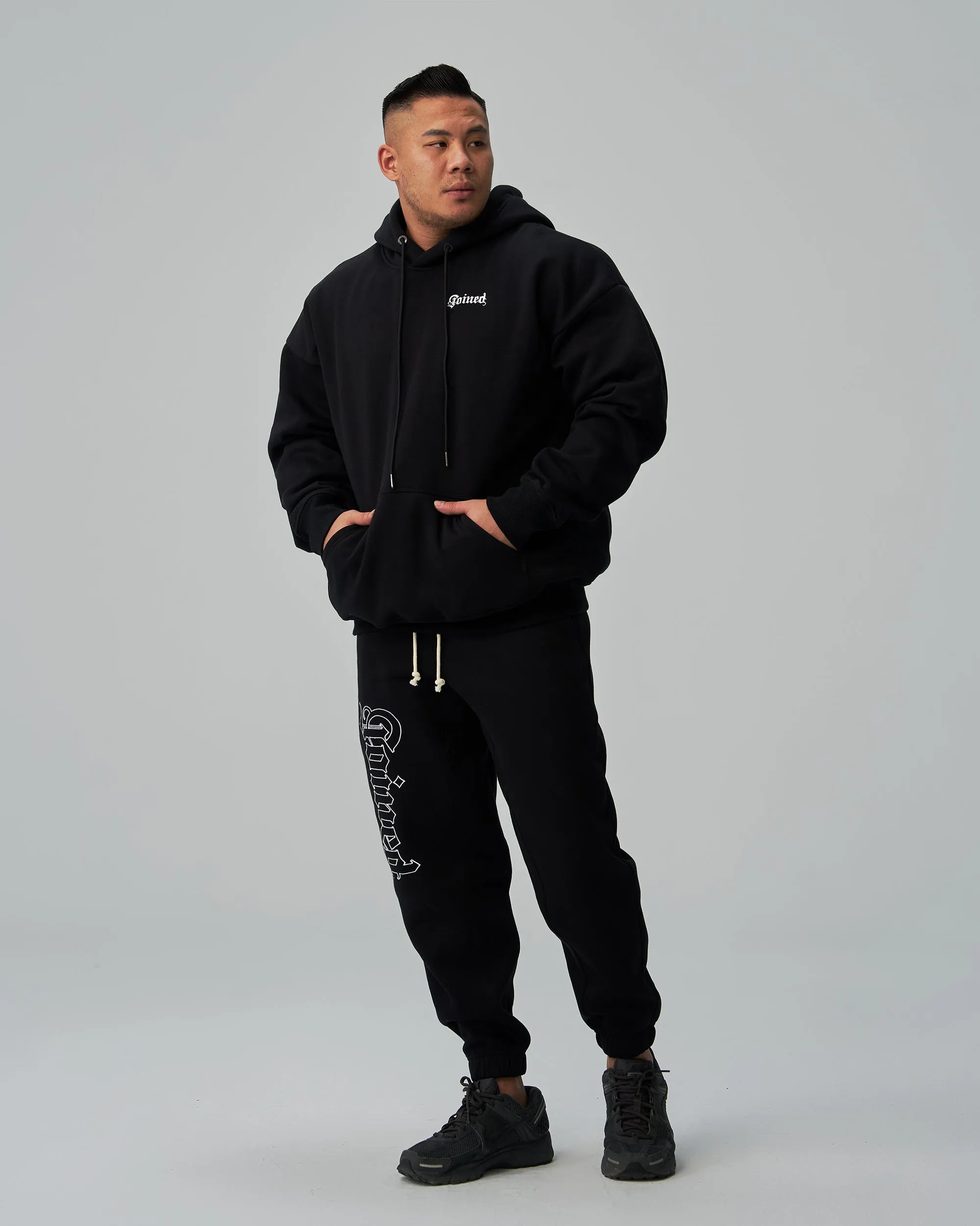 Gothic Outline Embroidery Oversized Sweatpants