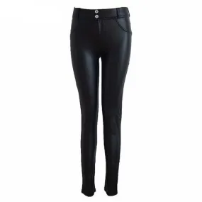 Gothic PU Leather Elastic Pencil Leggings