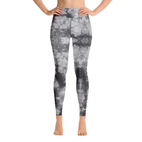 Grey Tie Dye Yoga Leggings