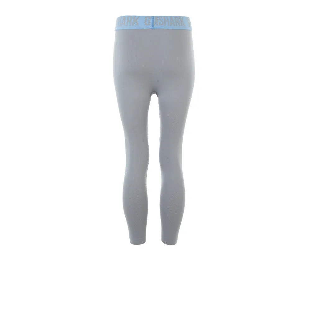 Gymshark Women's Logo 7/8 Training Leggings - Grey / Blue