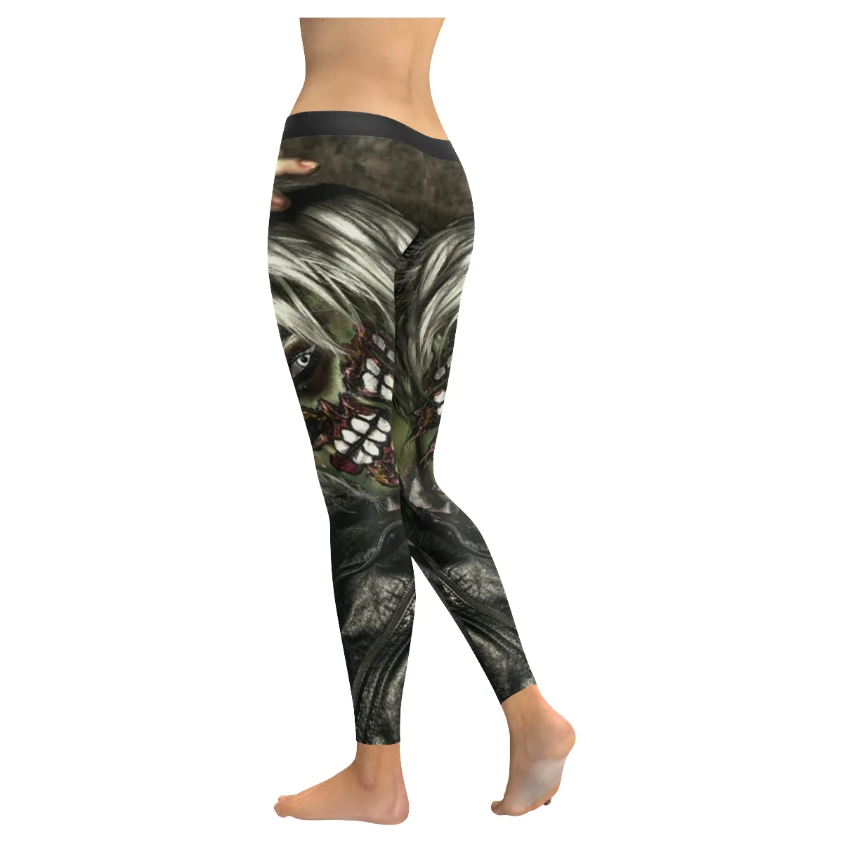 halloween zombie Women's Low Rise Leggings (Invisible Stitch)