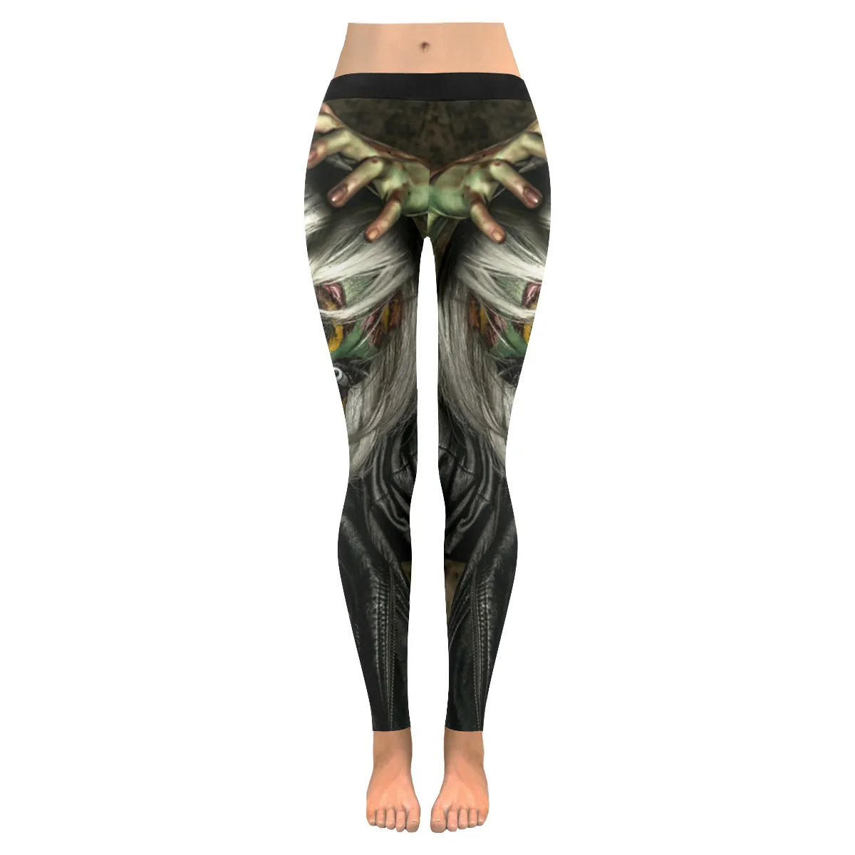 halloween zombie Women's Low Rise Leggings (Invisible Stitch)