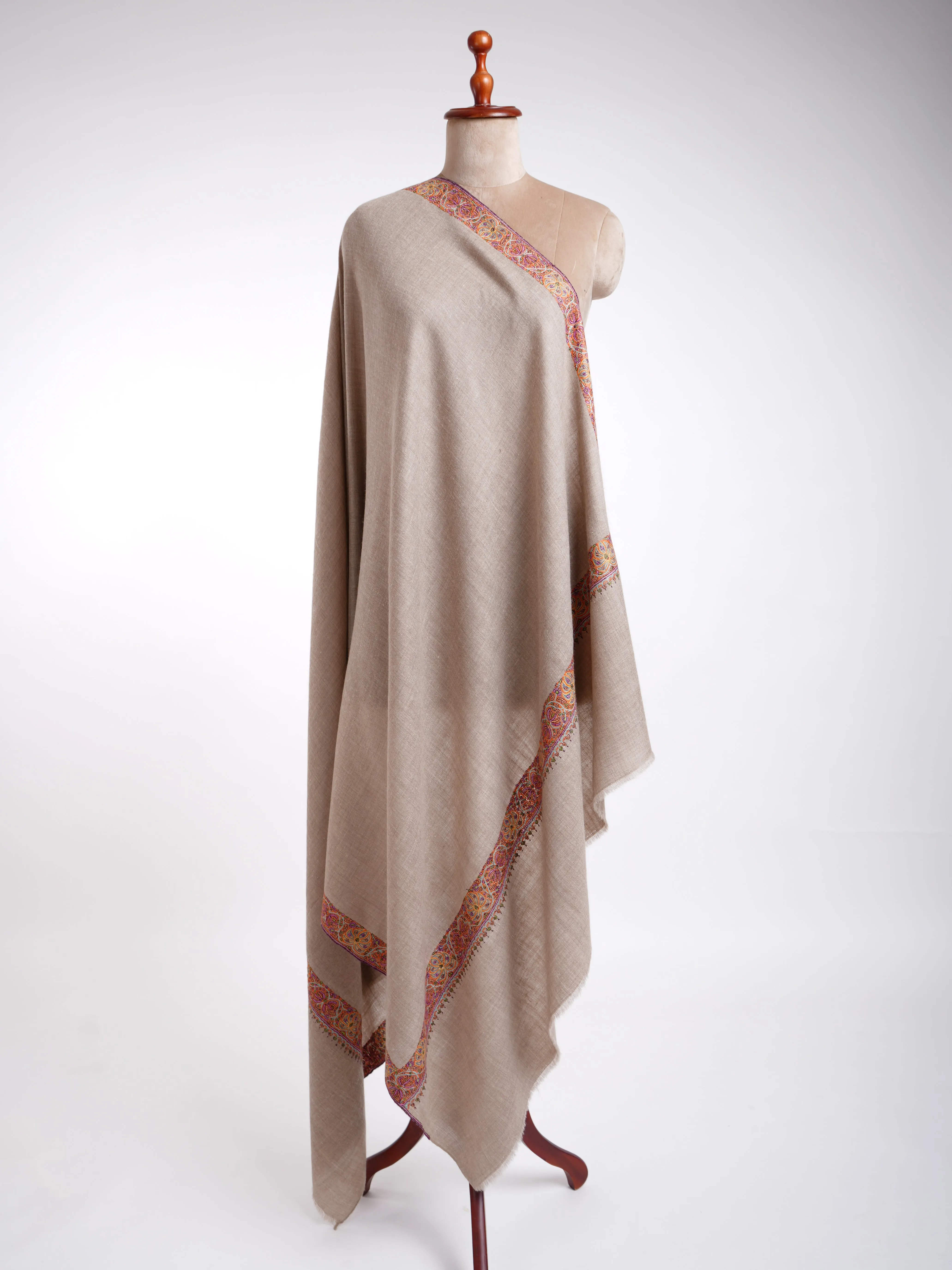 Handmade Sozni Work Indian Pashmina Shawls