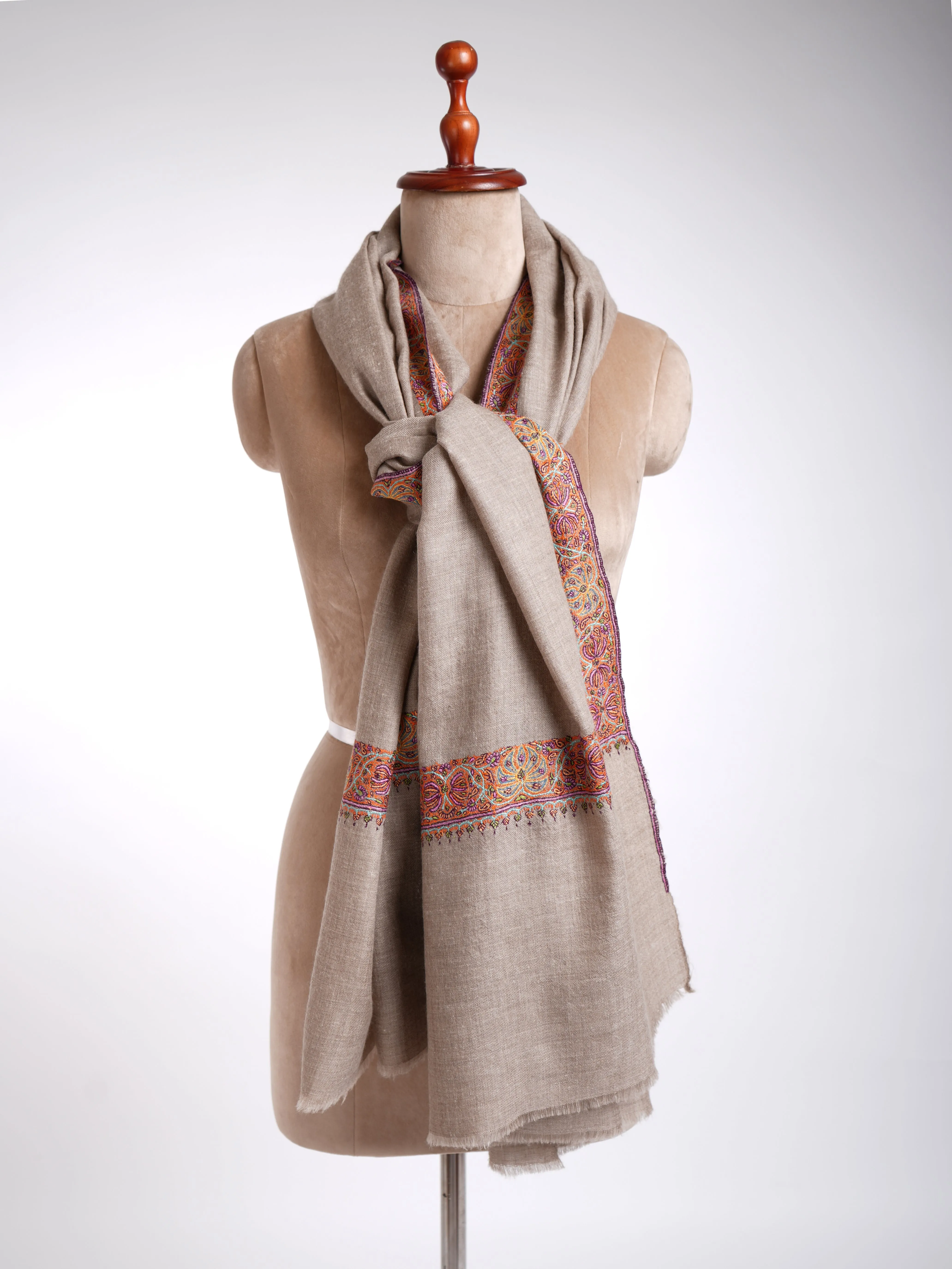 Handmade Sozni Work Indian Pashmina Shawls