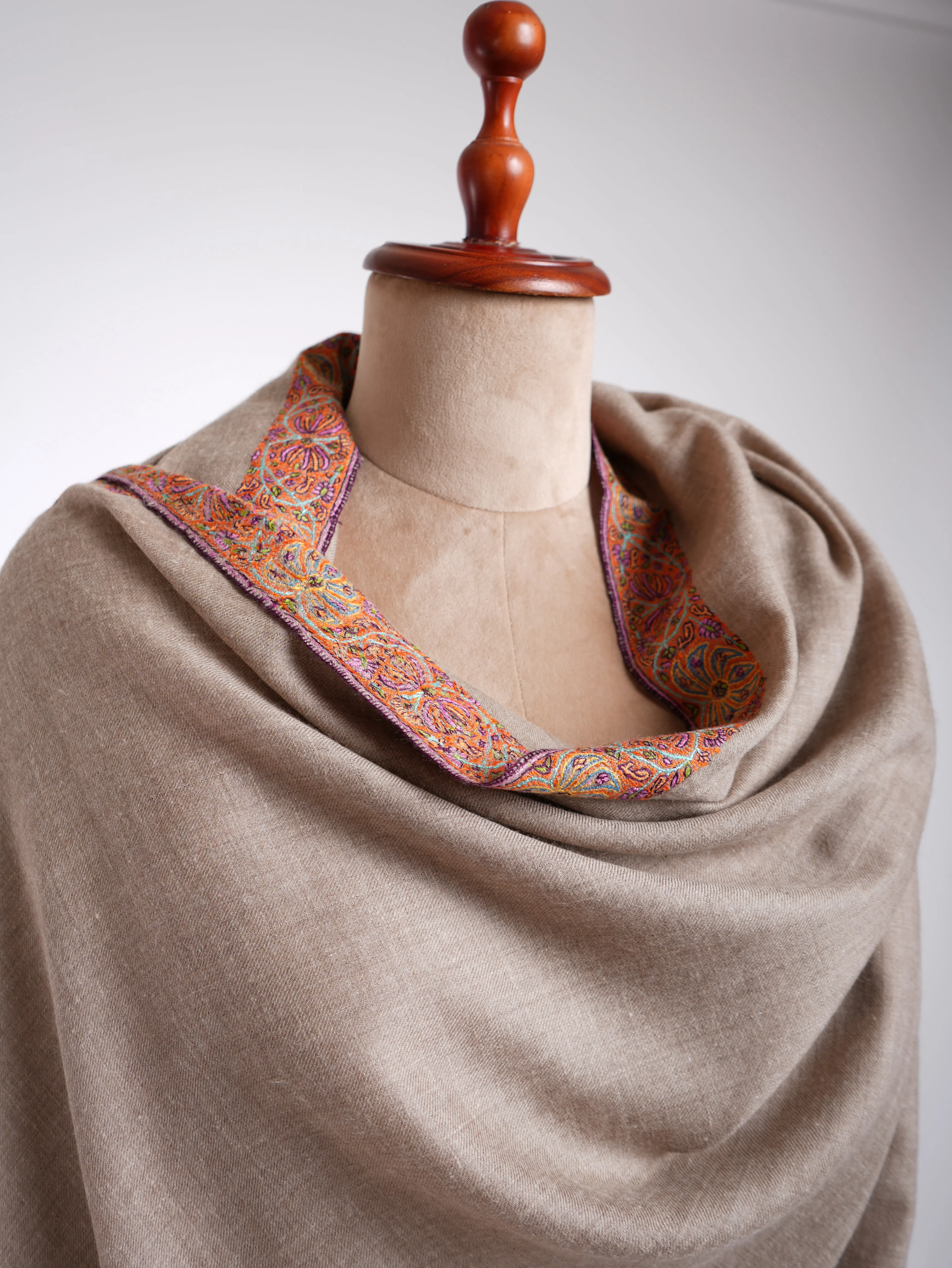 Handmade Sozni Work Indian Pashmina Shawls