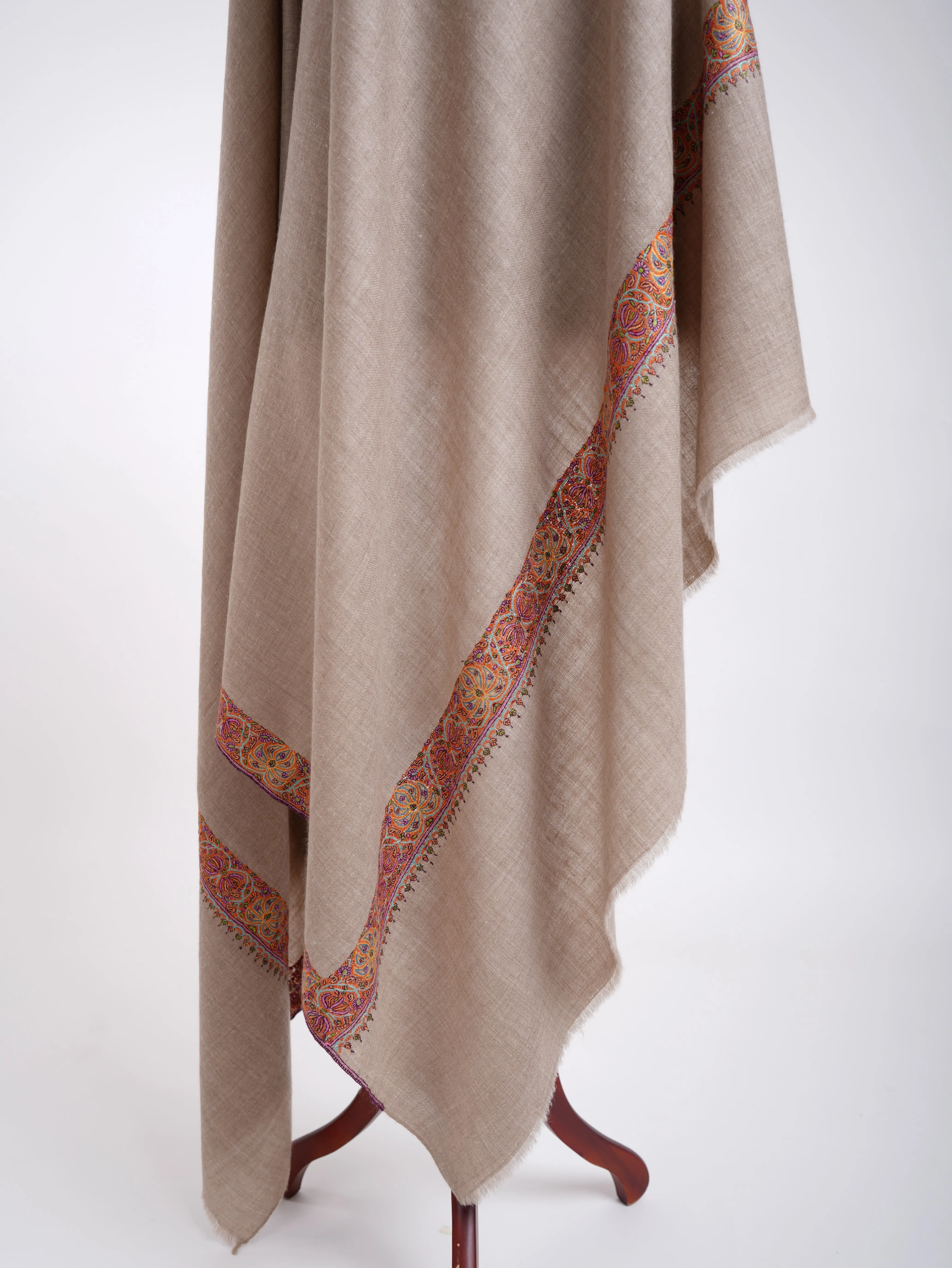 Handmade Sozni Work Indian Pashmina Shawls