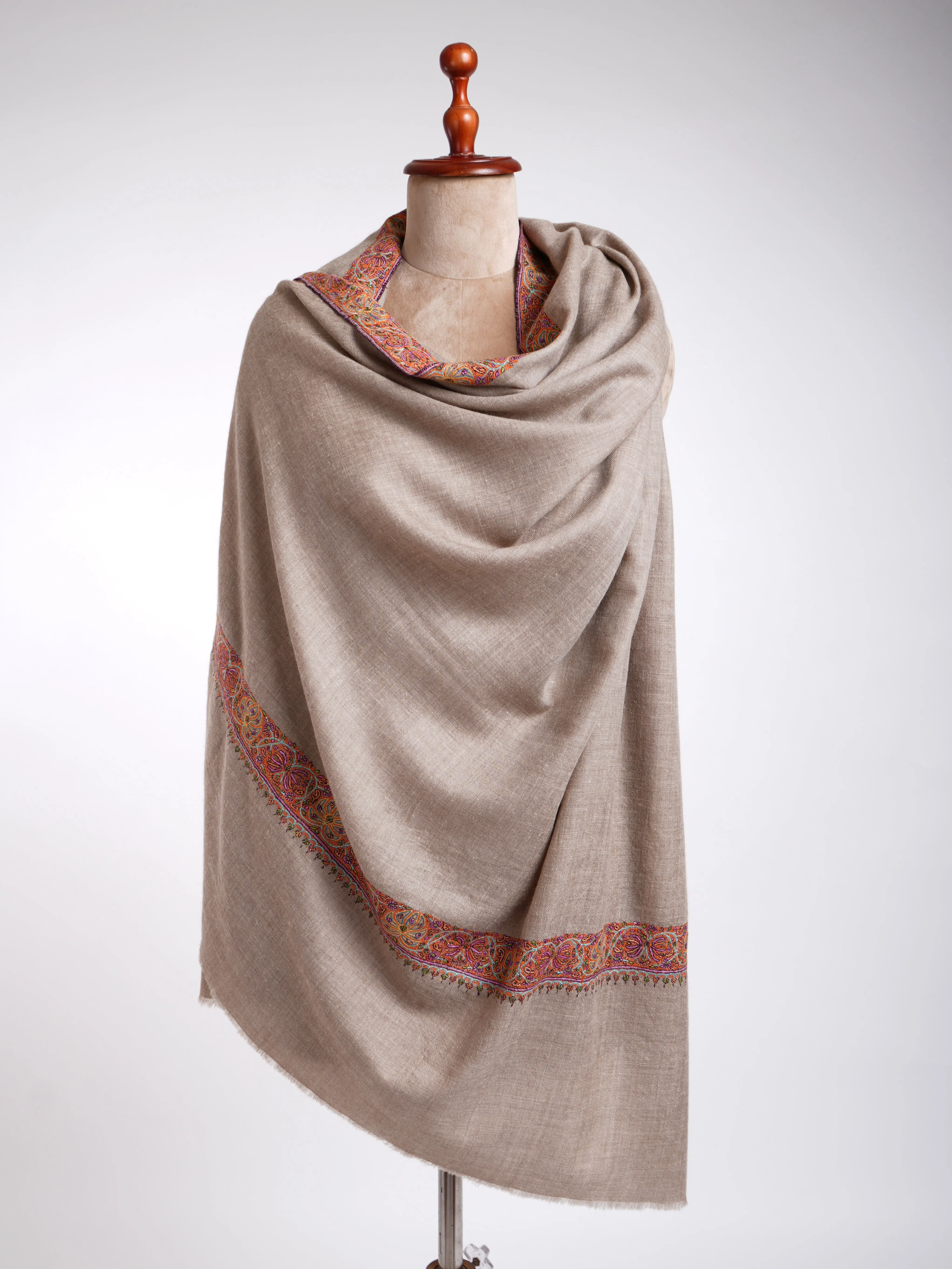 Handmade Sozni Work Indian Pashmina Shawls