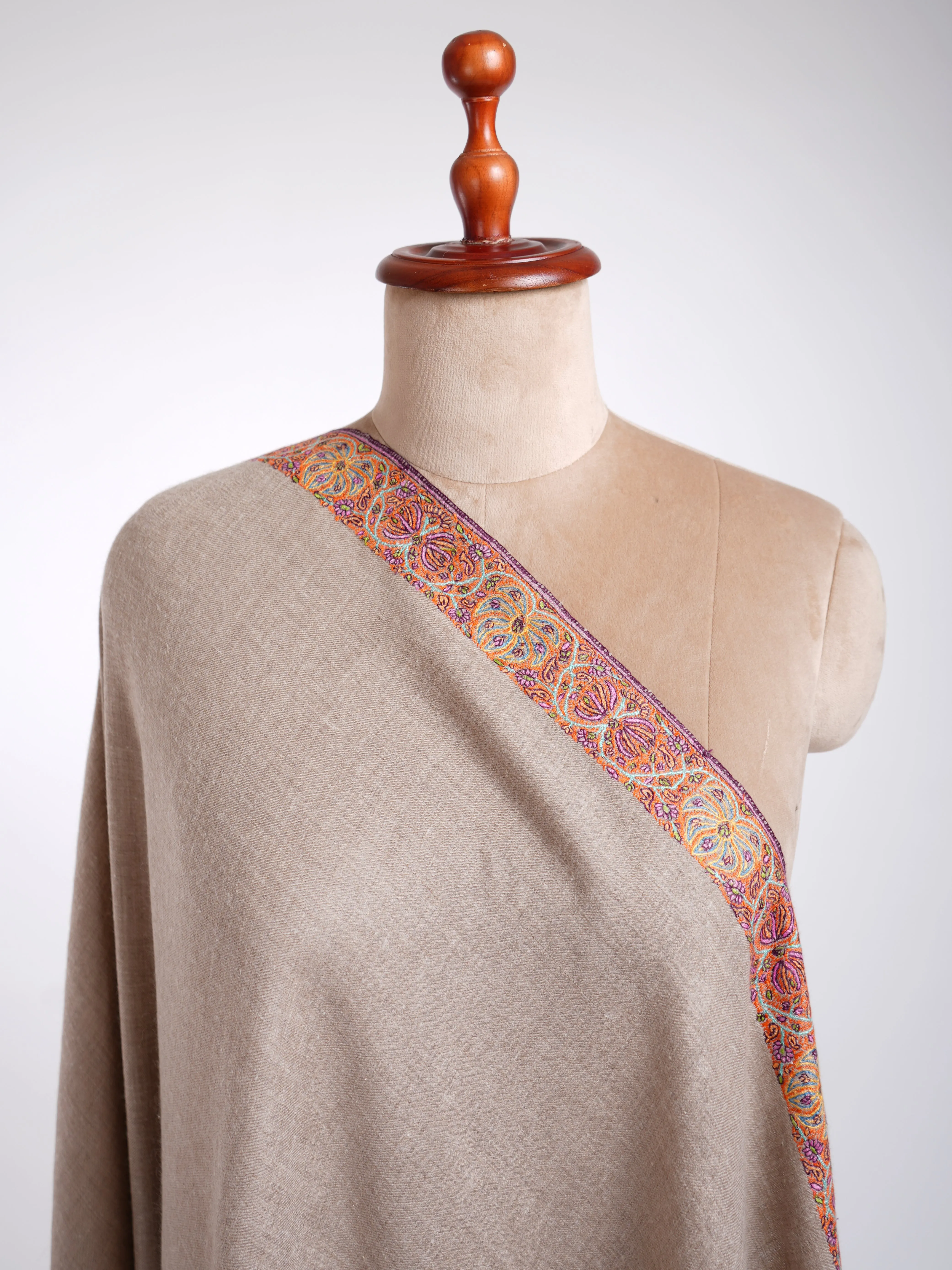 Handmade Sozni Work Indian Pashmina Shawls